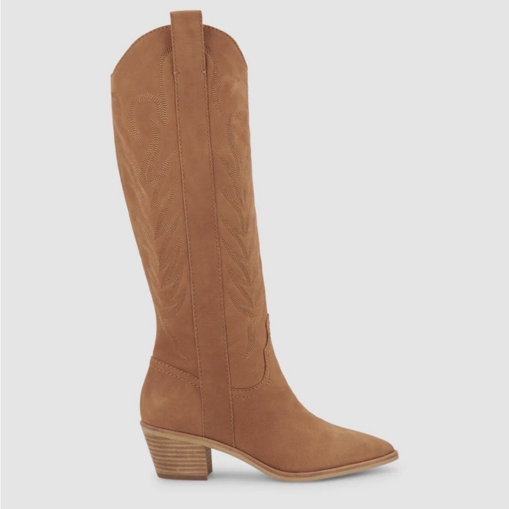 Dolce Vita Solei Whiskey Nubuck Heeled Boots